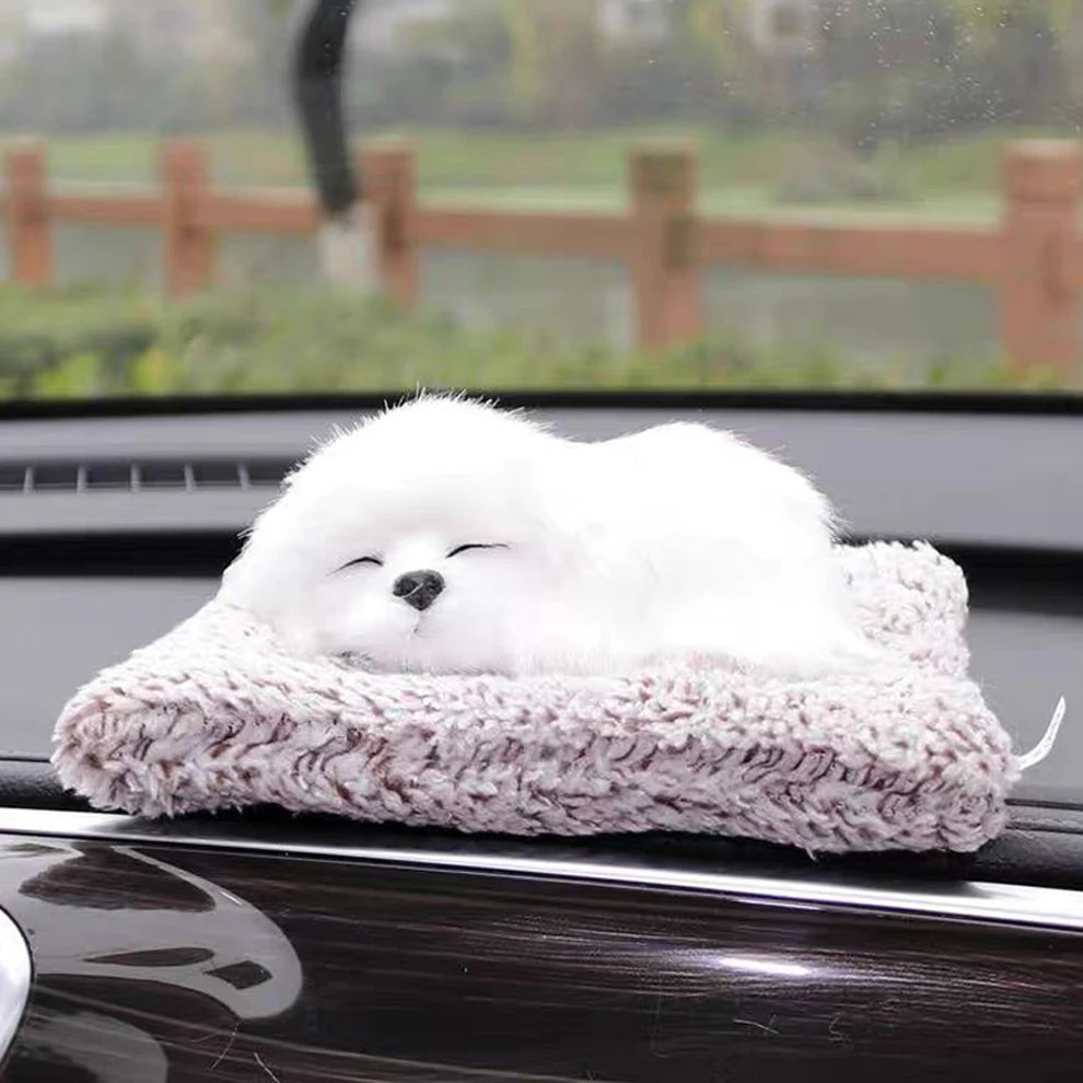 Car Dashboard Ornaments Decor Cute Simulation Plush Cats Dogs Toy Automobiles Decoration Interior Children Gift Auto Accessories