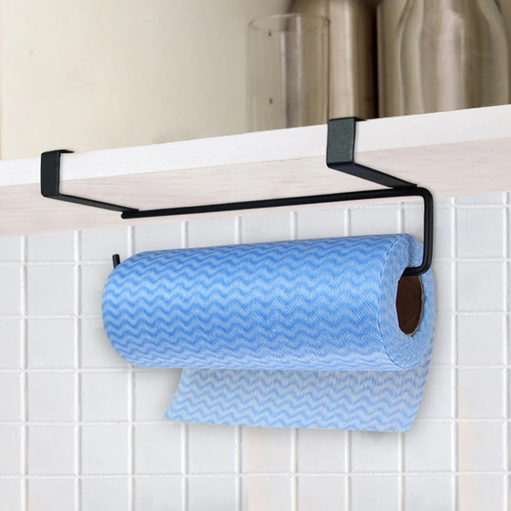 Kitchen Towel Rack Metal Bathroom Toilet Paper Towel Hanging Holder Kitchen Roll Paper Stand Home Storage Tissue Racks