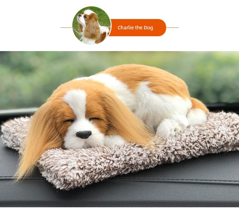 Dashboard Ornament Artificial Dog Bamboo Charcoal Package Car Decoration