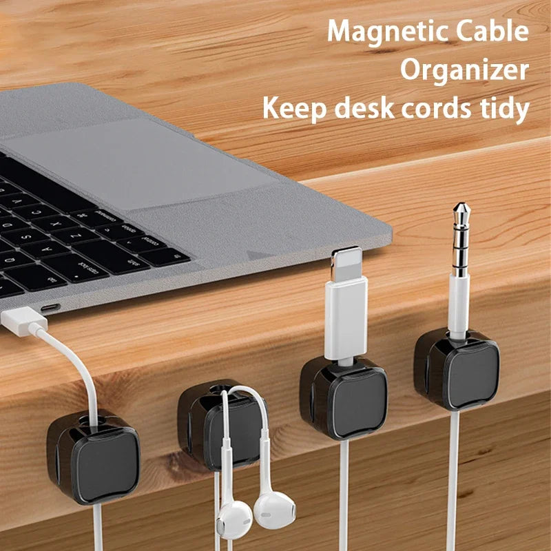 Self Magnetism Home Organizer Desk Mouse Cable Fixture Viscosity Magnetic Data Line Memory Organizers Storage Shelf Gadgets