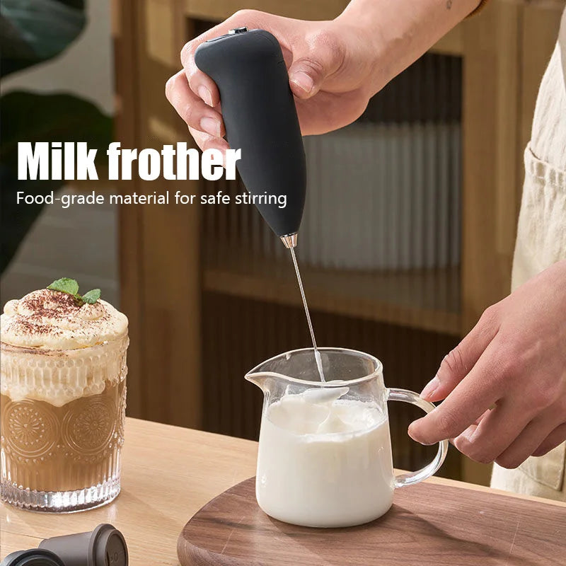 Milk Frother Handheld Mixer Electric Coffee Foamer Egg Beater Cappuccino Stirrer Mini Portable Blenders Home Kitchen Whisk Tool