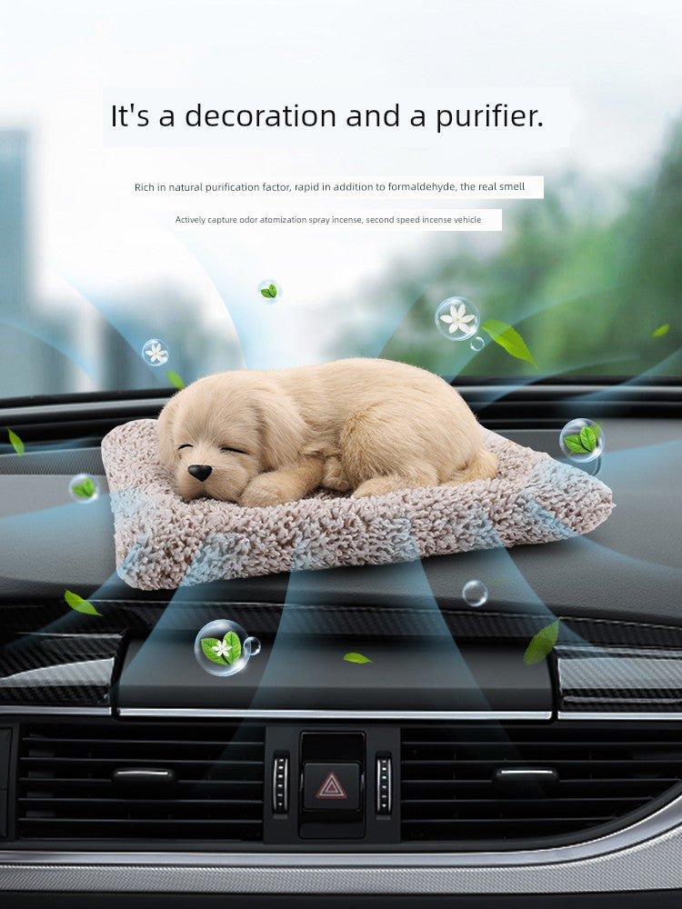 Dashboard Ornament Artificial Dog Bamboo Charcoal Package Car Decoration