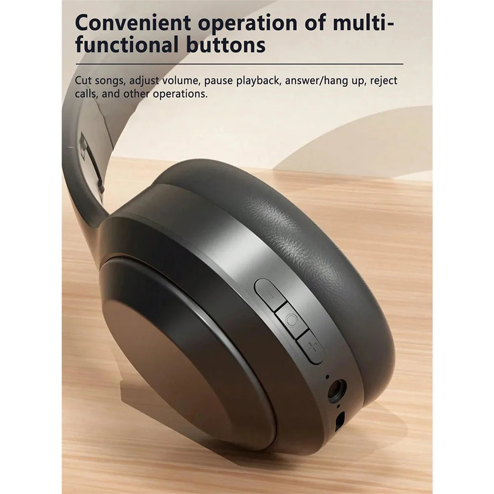 Wireless On-Ear Headphones V5.3 Hands-Free Calling Gaming Headphones Foldable Headset Compatible For Ios Android Phones