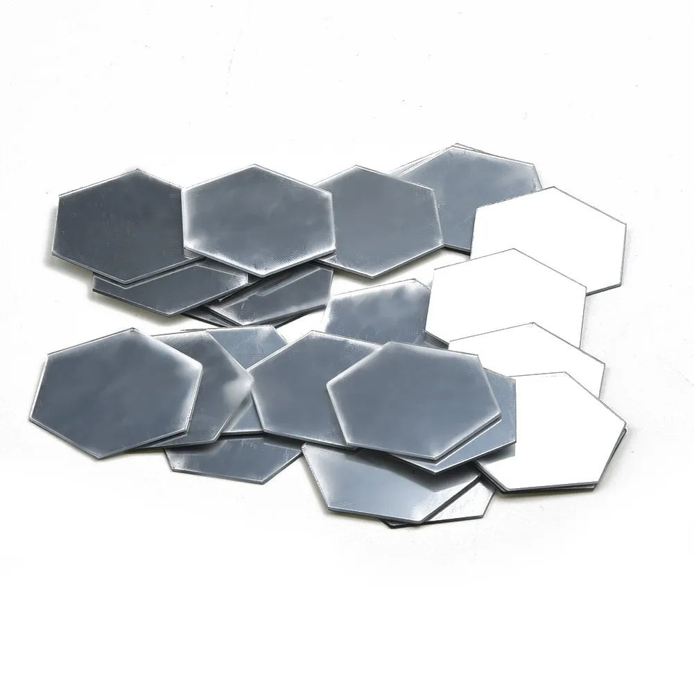 24pcs Hexagon Mirror Sticker Self Adhesive Mosaic Tiles Wall Sticker Decals DIY Bedroom Living Room Bathroom Home Decor