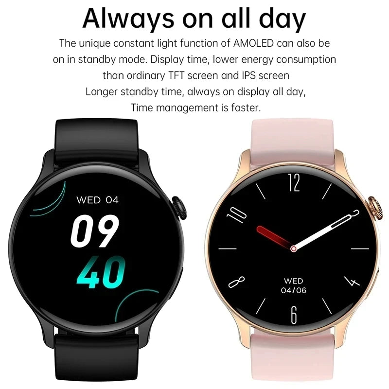 NFC Smart Watch Ladies 466*466 HD Screen Health Tracker