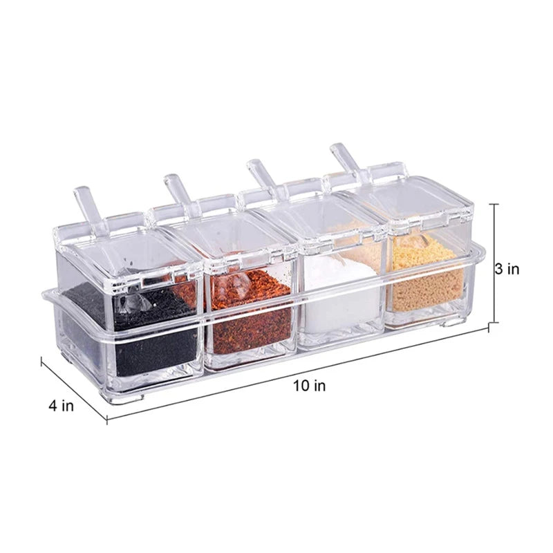 Camping Spice Shaker Kitchen Essentials Salt and Pepper Set Plastic Storage Container Spices Organization Accessories Organizer