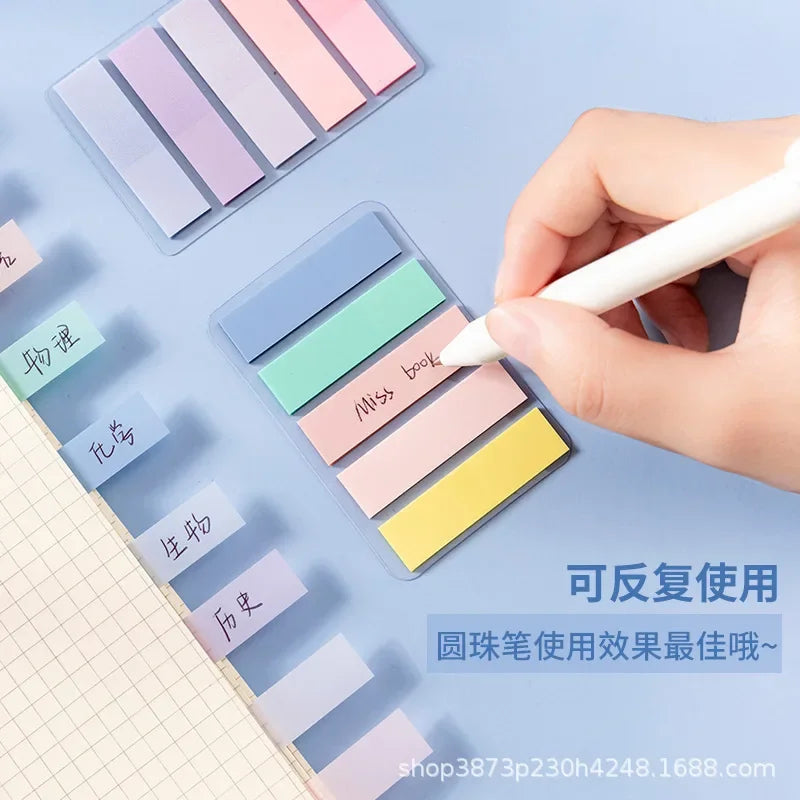 Reading Sticky Notes with Scrapes Stickers Sticky Simple and High-value Note Paper for Student Office Stationery Indication Mark