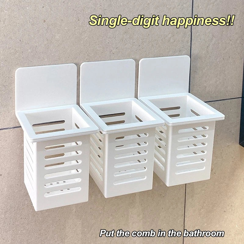 Toothbrush Holder Wall Mount Stand Tooth Brush Holder Hooks Suction Cup Bathroom Tools Toothbrush Rack Bathroom Accessories Set