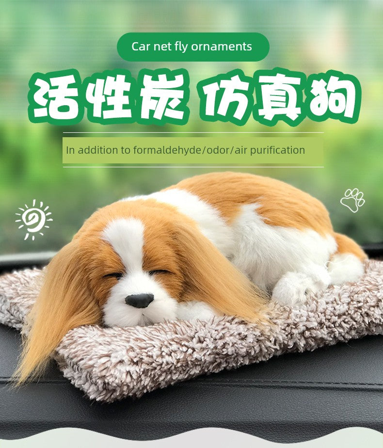 Dashboard Ornament Artificial Dog Bamboo Charcoal Package Car Decoration