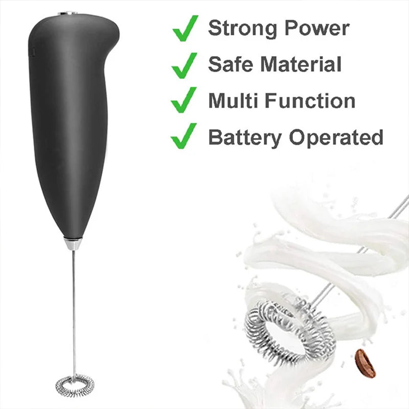 Milk Frother Handheld Mixer Electric Coffee Foamer Egg Beater Cappuccino Stirrer Mini Portable Blenders Home Kitchen Whisk Tool